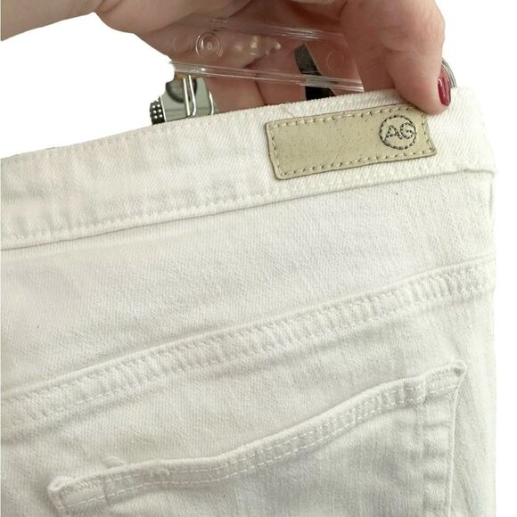 AG Adriano Goldschmied White Mid Rise Frayed Ankle Legging Jean - Picture 8 of 9